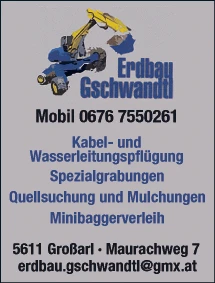 Print-Anzeige von: Erdbau Gschwandtl