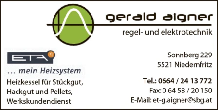Print-Anzeige von: Aigner, Gerald, Elektrotechnik