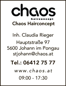 Print-Anzeige von: Chaos Hairconcept