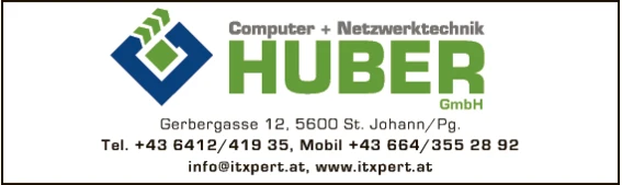 Print-Anzeige von: Huber GmbH, Computer + Netzwerktechnik Print-Anzeige von: Huber GmbH, Computer + Netzwerktechnik