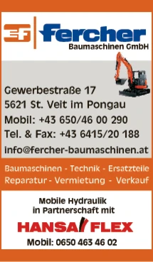 Print-Anzeige von: Fercher Baumaschinen GmbH
