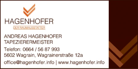 Print-Anzeige von: HAGENHOFER Der Raumausstatter