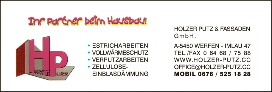 Print-Anzeige von: Holzer Putz & Fassaden GmbH