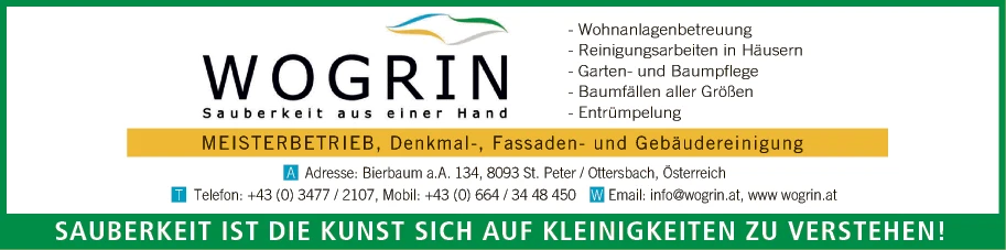 Print-Anzeige von: Wogrin Werner GmbH, Dienstleistungsservice