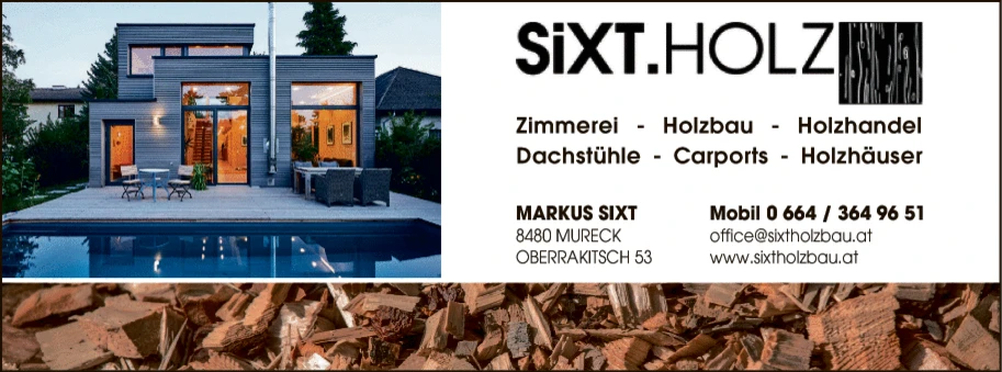Print-Anzeige von: Sixt. Holz, Markus Sixt, Zimmerei, Holzbau, Holzhandel