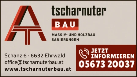 Print-Anzeige von: Tscharnuter Bau GmbH Verputzarbeiten