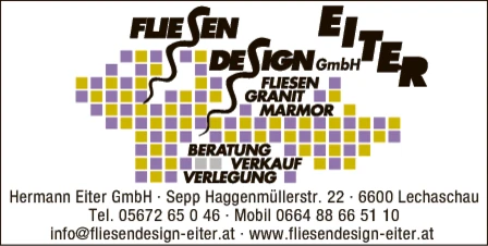 Print-Anzeige von: Fliesen Design Eiter Hermann GmbH Print-Anzeige von: Fliesen Design Eiter Hermann GmbH