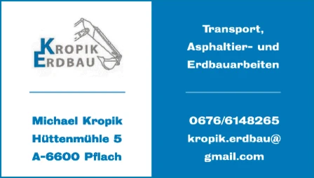 Print-Anzeige von: Kropik Erdbau