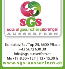 Print-Anzeige von: Sozial- Und Gesundheitssprengel Ausserfern Print-Anzeige von: Sozial- Und Gesundheitssprengel Ausserfern