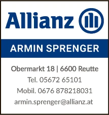 Print-Anzeige von: Sprenger, Armin, Versicherung Print-Anzeige von: Sprenger, Armin, Versicherung