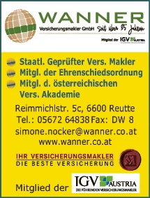 Print-Anzeige von: Versicherungsmaklerbüro Wanner, Hartwig, Versicherungsmakler