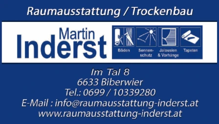 Print-Anzeige von: Inderst, Martin, Raumausstattung Print-Anzeige von: Inderst, Martin, Raumausstattung