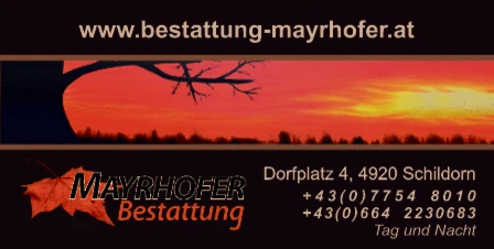 Print-Anzeige von: Bestattung Mayrhofer