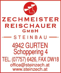 Print-Anzeige von: Zechmeister-Reischauer GmbH, Steinbau