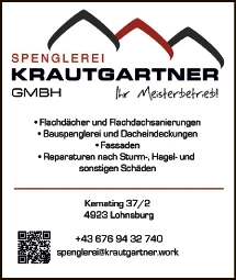 Print-Anzeige von: Spenglerei Krautgartner GmbH
