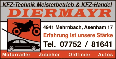 Print-Anzeige von: Diermayr, Gerhard, KFZ