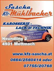 Print-Anzeige von: Mühlbacher, Sascha, Wartung u. Reparatur, KFZ-Handel