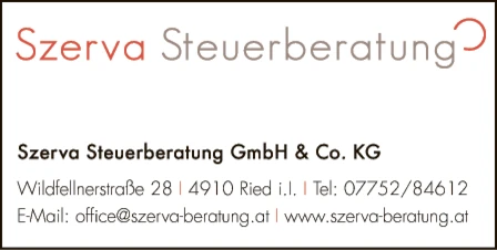Print-Anzeige von: Szerva Steuerberatung GmbH & Co KG, Steuerberater