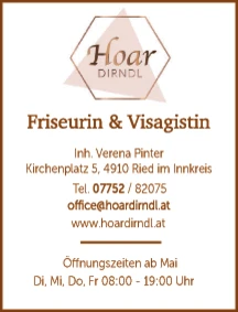 Print-Anzeige von: Pinter, Verena, Friseur Hoardindl