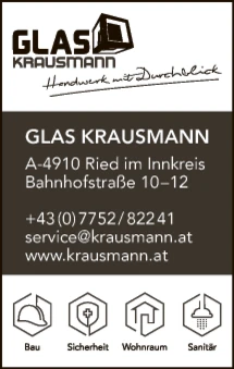 Print-Anzeige von: Glas Krausmann GmbH, Glas