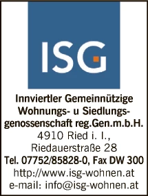 Print-Anzeige von: Innviertler Gemeinnützige Wohnungs- und Siedlungsgenossenschaft reg GenmbH
