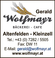 Print-Anzeige von: Wolfmayr, Gerald, Bäckerei