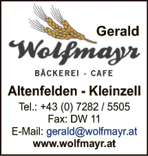 Print-Anzeige von: Wolfmayr, Gerald, Bäckerei Print-Anzeige von: Wolfmayr, Gerald, Bäckerei