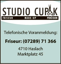 Print-Anzeige von: Studio Cupak, Friseur