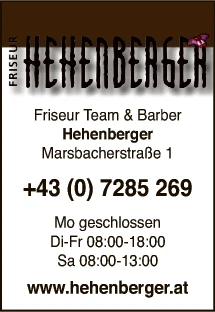 Print-Anzeige von: Hehenberger, Ralph, Friseur