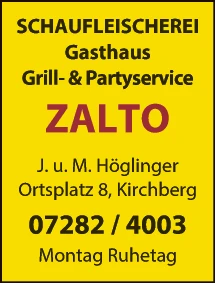 Print-Anzeige von: Zalto-Höglinger, Gasthaus