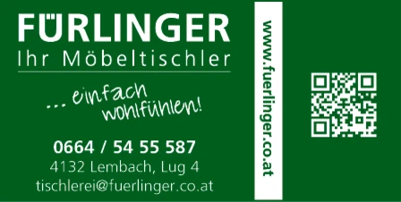 Print-Anzeige von: Fürlinger, Egon, Tischlerei