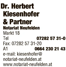 Print-Anzeige von: Kiesenhofer, Herbert, Dr., Notare