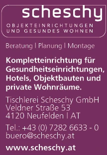 Print-Anzeige von: Scheschy GmbH, Tischlereien