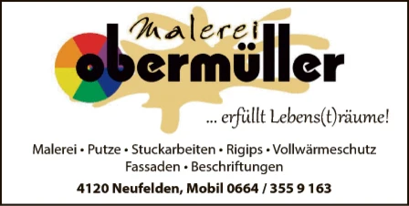 Print-Anzeige von: Obermüller, Rudolf, Malerbetrieb