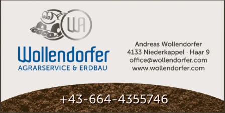 Print-Anzeige von: Andreas Wollendorfer, Baggerungen 