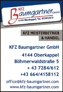 Print-Anzeige von: KFZ Baumgartner GmbH, Kfz Werkstatt