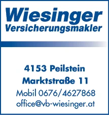 Print-Anzeige von: Wiesinger Versicherungsmakler GmbH