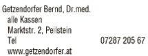 Print-Anzeige von: Getzendorfer, Bernd, Dr.med., Zahnarzt