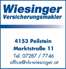 Print-Anzeige von: Wiesinger Versicherungsmakler GmbH