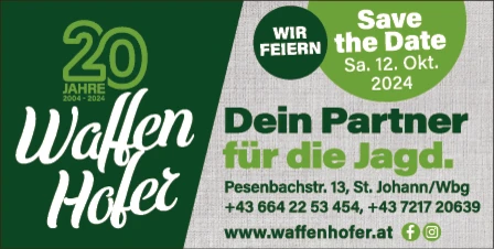 Print-Anzeige von: Waffen Hofer, Waffen