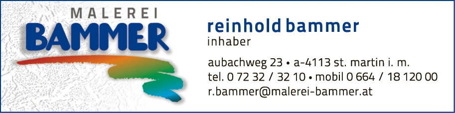 Print-Anzeige von: Bammer, Reinhold, Malereibetrieb