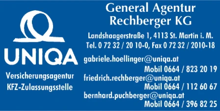 Print-Anzeige von: Rechberger KG, Versicherungen