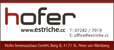 Print-Anzeige von: Hofer Innenausbau GmbH, Bau