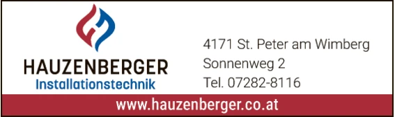 Print-Anzeige von: Hauzenberger Installationstechnik e.U., Installationstechnik Print-Anzeige von: Hauzenberger Installationstechnik e.U., Installationstechnik