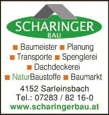 Print-Anzeige von: Scharinger GesmbH, Bauunternehmen