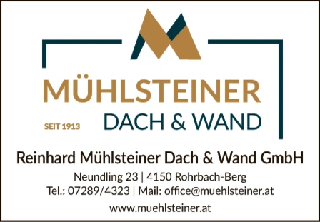 Print-Anzeige von: Reinhard Mühlsteiner Dach und Wand GmbH, Dachdeckerei-Spenglerei