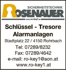 Print-Anzeige von: Rosenauer, Martin, Sicherheitstechnik