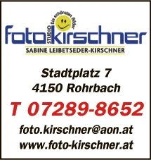 Print-Anzeige von: Leibetseder-Kirschner, Sabine, Fotoapparate u -artikel