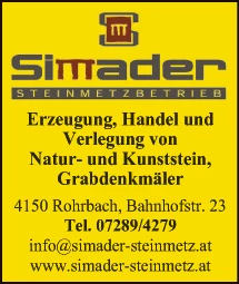 Print-Anzeige von: Simader Steinmetzbetrieb, Steinmetz Print-Anzeige von: Simader Steinmetzbetrieb, Steinmetz