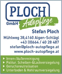 Print-Anzeige von: Ploch Autopflege GmbH